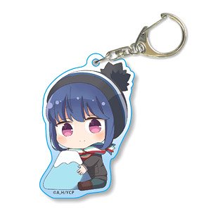 Gyugyutto Acrylic Key Ring Yurucamp Mount Fuji Ver. Rin Shima (Anime Toy)