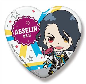 The Idolm@ster Side M Side Mini Heart Can Badge Glory Monochrome Asselin BB II (Anime Toy)