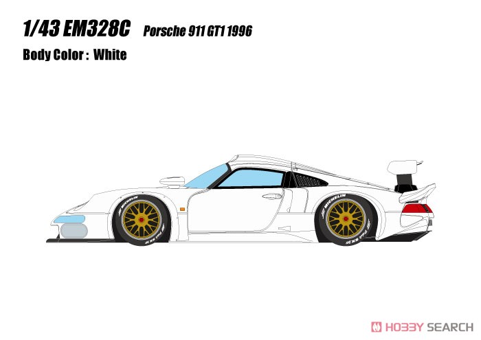Porsche 911 GT1 1996 ホワイト (ミニカー) その他の画像1