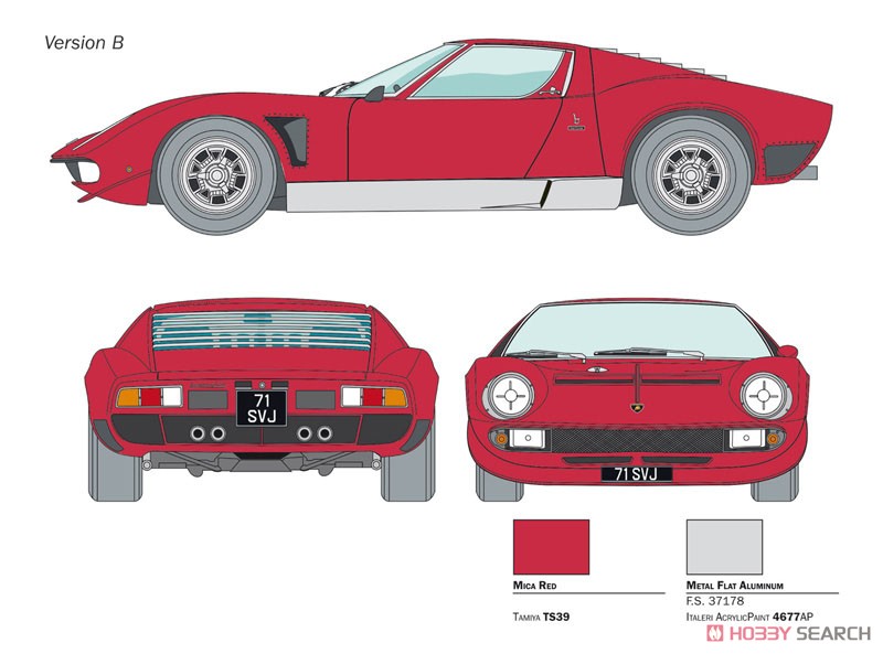 ランボルギーニ イオタ SVJ (日本語説明書付属) 塗装2