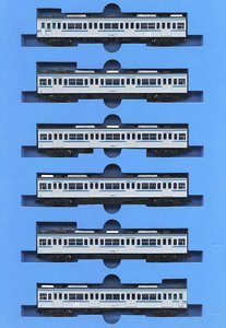Series 301 Gray Blue Line Air-Conditioned Car (Basic 6-Car Set) (Model Train)