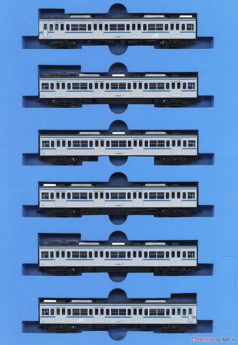 301系 グレー 青帯 冷改 (基本・6両セット) (鉄道模型) 商品画像1