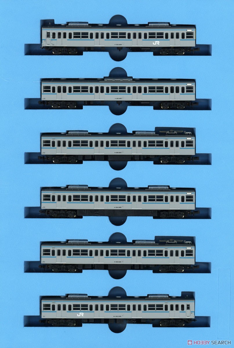 103系-1200 東西線 青帯 サハ組込編成 (基本・6両セット) (鉄道模型) 商品画像1