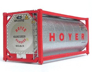(N) 20ft Tank Container `Hoyer` (1 Piece) (Model Train)