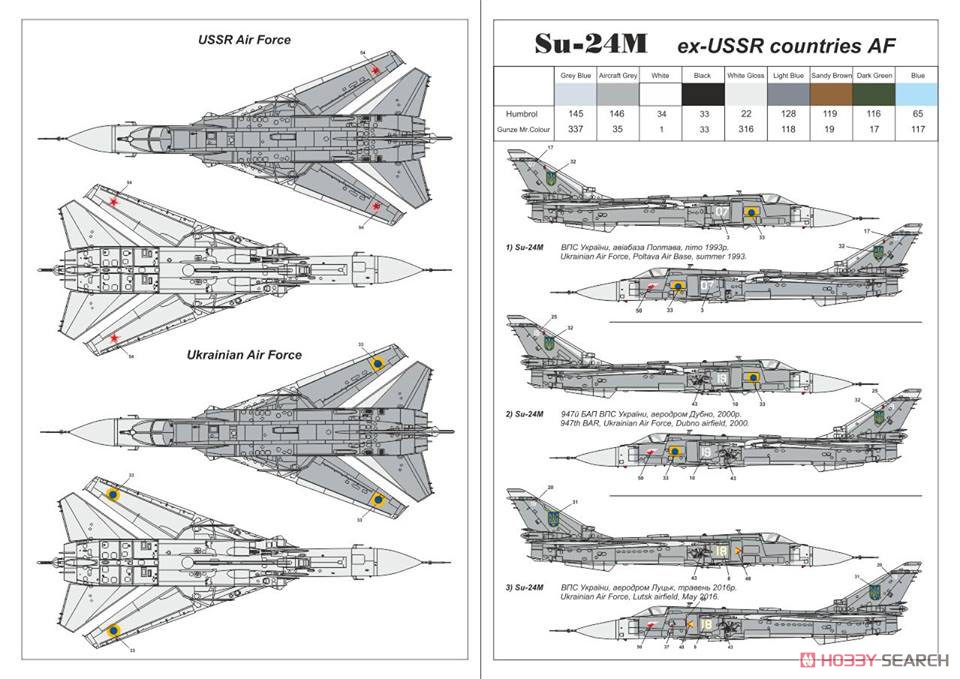 露・スホーイ Su-24M フェンサー 戦闘爆撃機 (プラモデル) 塗装1