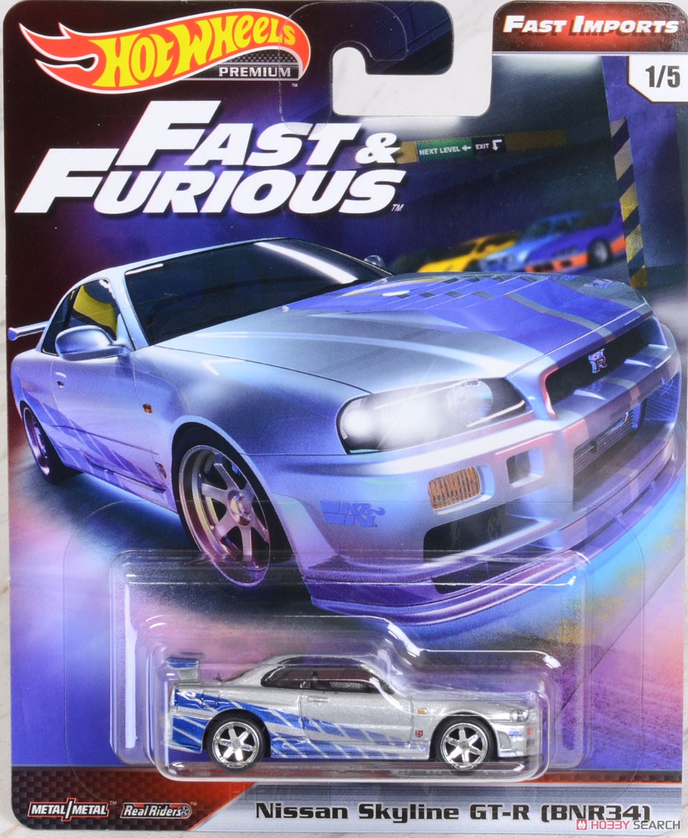 Hot Wheels The Fast and the Furious Premium Assorted Nissan Skyline GT-R (R34) (玩具) 商品画像1