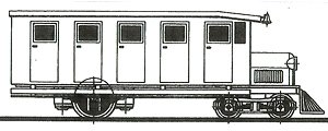 (HOn2 1/2) S. R. & R. L. #4 RAIL CAR (Unassembled Kit) (Model Train)