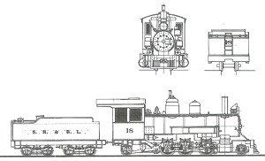 (HOn2 1/2) S. R. & R. L. 2-6-2 #18 (Unassembled Kit) (Model Train)