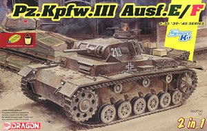 WWII German Pz.Kpfw.III Ausf.E/F (2 in 1) (Plastic model)