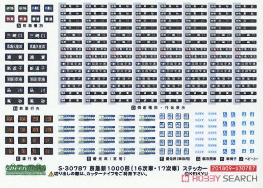 Keikyu Type New 1000 (16th Edition/1177 Formation) Eight Car Formation Set (w/Motor) (8-Car Set) (Pre-colored Completed) (Model Train) Contents1