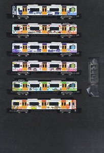 Hanshin Series 1000 (Go! Go! Nada-Gogo! Wrapping) Six Car Formation Set (w/Motor) (6-Car Set) (Pre-Colored Completed) (Model Train)