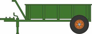 (N) 農耕用トレーラー(牽引部のみ)グリーン (鉄道模型)
