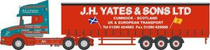 (N) Scania T Cab Curtainside J H Yates & Sons (Model Train)
