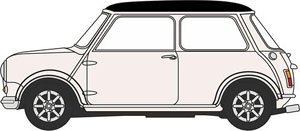 (OO) Mini Cooper S MkII Snowberry White/Black (Model Train)