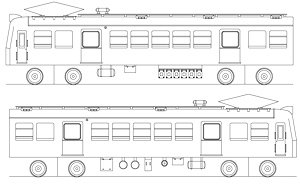 1/80(HO) Naraden Type DEHABO1300 Kit Two Car Set (2-Car Unassembled Kit) (Model Train)