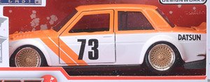 JDM Tuners Datsun 510 Wide Body (Orange) (Diecast Car)