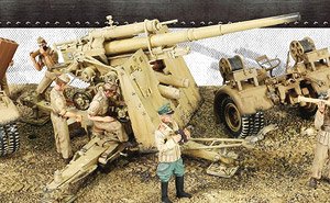 German Krupp Flak 36 with Flak Rohr 18 Gun Barrel & Sd. 202 Tow Vehicle (Pre-built AFV)