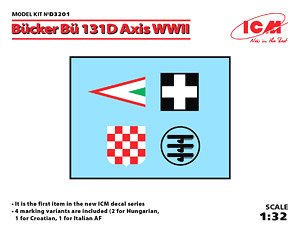 Decal Set for Bucker Bu131D Axis WWII (Decal)