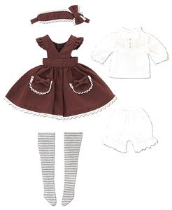 LSS Yosoiki Apron One-piece Set -By Chikuro- (Brown) (Fashion Doll)