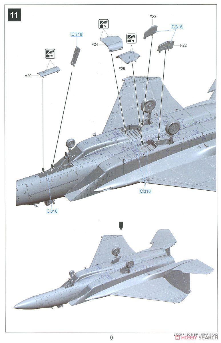 F-15C MSIPII USAF & ANG (Plastic model) Assembly guide6