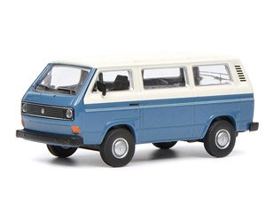 VW T3 バス ブルー/ホワイト (ミニカー)