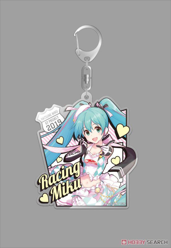 Hatsune Miku Racing Ver. 2019 Big Acrylic Key Ring (1) (Anime Toy) Item picture1