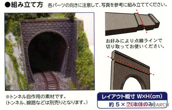 ジオラマ素材 026 トンネルポータルA (鉄道模型) その他の画像1