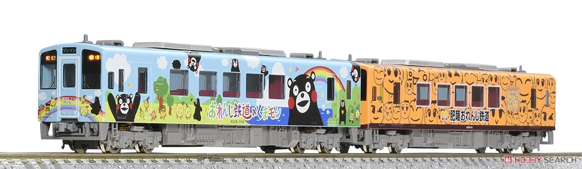 肥薩おれんじ鉄道 HSOR-100形 (くまモンラッピング1号・おれんじちゃん)セット (2両セット) (鉄道模型) 商品画像1