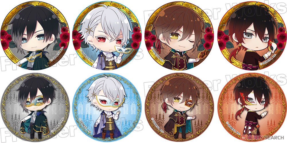 100 Sleeping Princes & The Kingdom of Dreams Trading Can Badge (Masquerade Ver.) Vol.1 (Set of 8) (Anime Toy) Item picture1