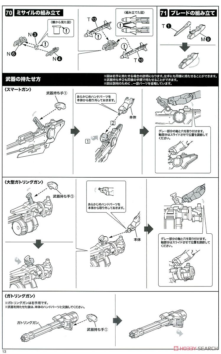 Frame Arms Girl Stylet XF-3 (Plastic model) Assembly guide10