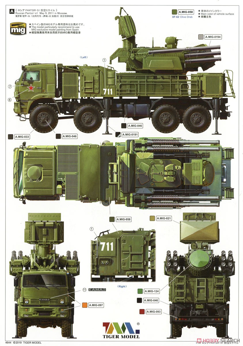 ロシア軍 パーンツィリ-S1/ SA-22 グレイハウンド (プラモデル) 塗装2