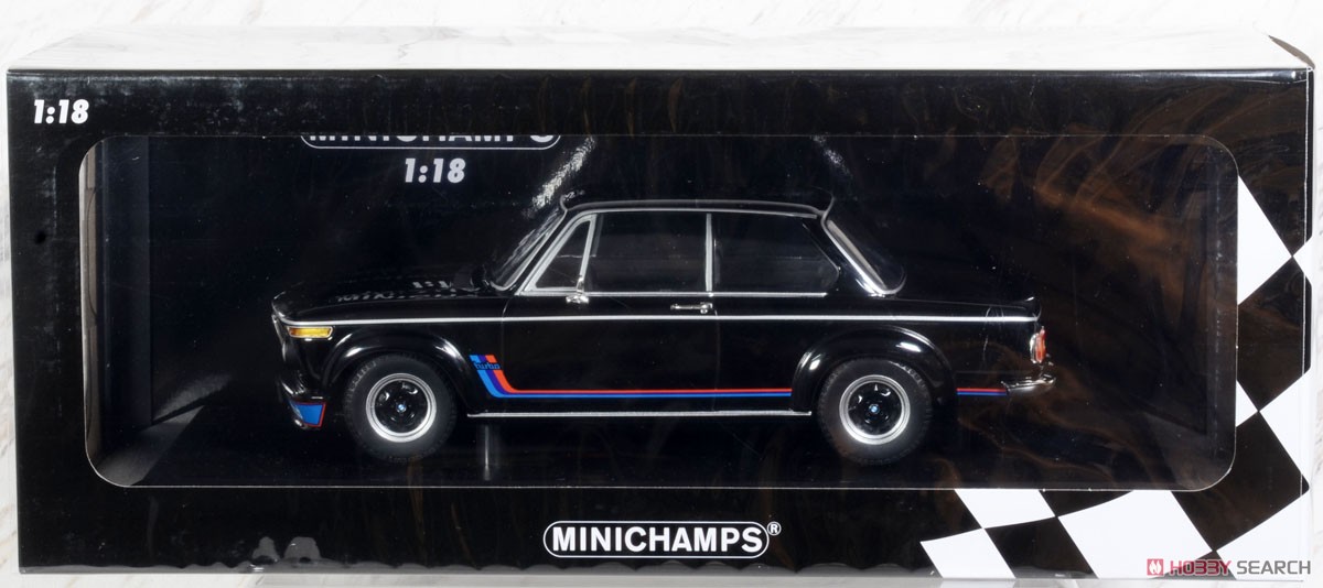 BMW 2002 ターボ 1973 ブラック (ミニカー) パッケージ1