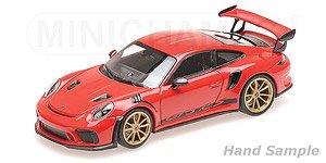 ポルシェ 911 GT3RS (991.2) 2019 レッド/ゴールドホイール (ミニカー)