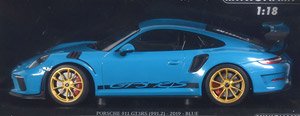 ポルシェ 911 GT3RS (991.2) 2019 ブルー/ヴァイザッハ パッケージ/ゴールドマグネシウムホイール (ミニカー)