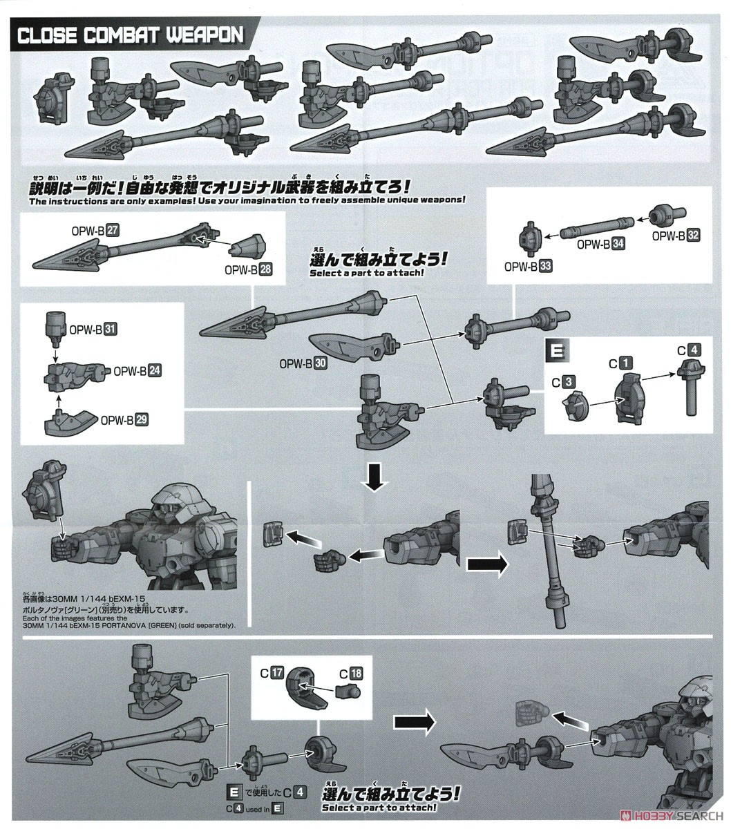 30MM ポルタノヴァ用オプションウェポン1 (プラモデル) 設計図2