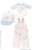 Kinoko Planet [Hatsukoi Otome Overalls Set] (Pink x Light Blue) (Fashion Doll) Item picture1