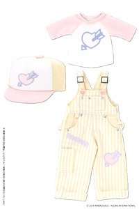 Kinoko Planet [Hatsukoi Otome Overalls Set] (Yellow x Purple) (Fashion Doll)