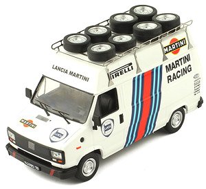 フィアット デュカート Assistenza Lancia Martini 1984 タイヤ積載ルーフラック付 (ミニカー)