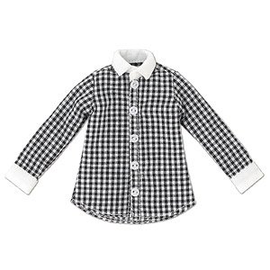 PNXS Gingham Check Shirt (Black x White) (Fashion Doll)