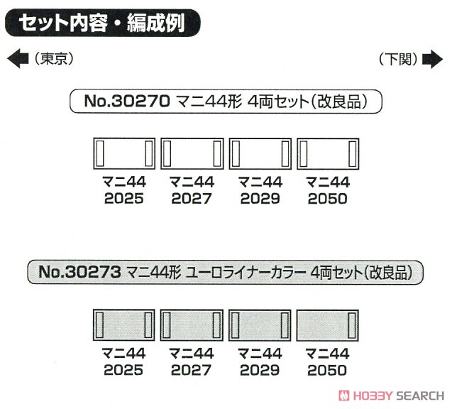 マニ44形 ユーロライナーカラー 4輛セット (改良品) (4両セット) (塗装済み完成品) (鉄道模型) 解説1