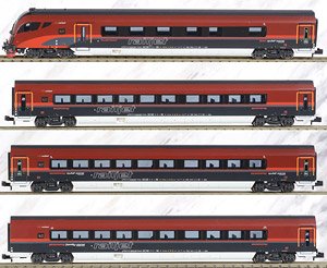 OBB Railjet Standard Four Car Set (Basic 4-Car Set) (Model Train)