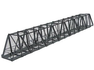 KN35 トラス鉄橋(単線) グレー (鉄道模型)