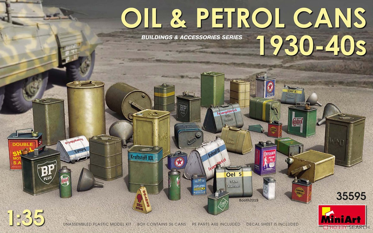 Oil & Petrol Cans 1930-40s (Plastic model) Package1