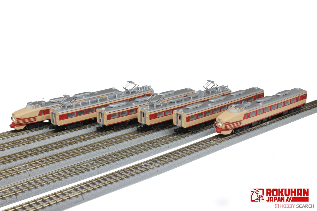 (Z) J.N.R. Series 485 Limited Express Early Type `Hibari` J.N.R. Color (KURO481) Standard Six Car Set (Basic 6-Car Set) (Model Train) その他の画像1