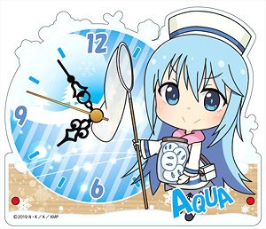 Kono Subarashii Sekai ni Shukufuku o! Kurenai Densetsu Especially Illustrated Acrylic Table Clock [Aqua] (Anime Toy)
