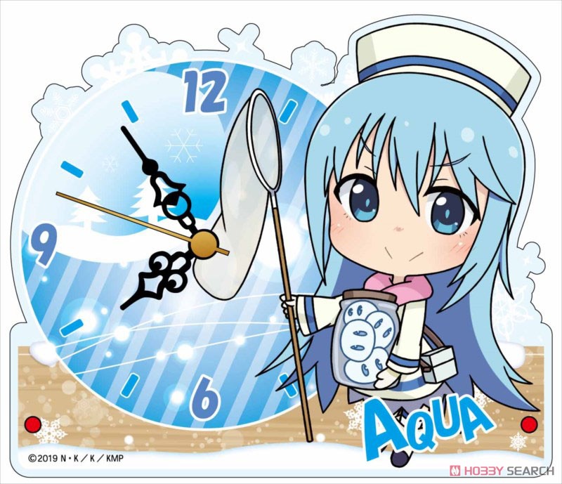 Kono Subarashii Sekai ni Shukufuku o! Kurenai Densetsu Especially Illustrated Acrylic Table Clock [Aqua] (Anime Toy) Item picture1