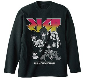 Zombie Land Saga Franchouchou Rib-less Long Sleeve T-Shirt Black L (Anime Toy)