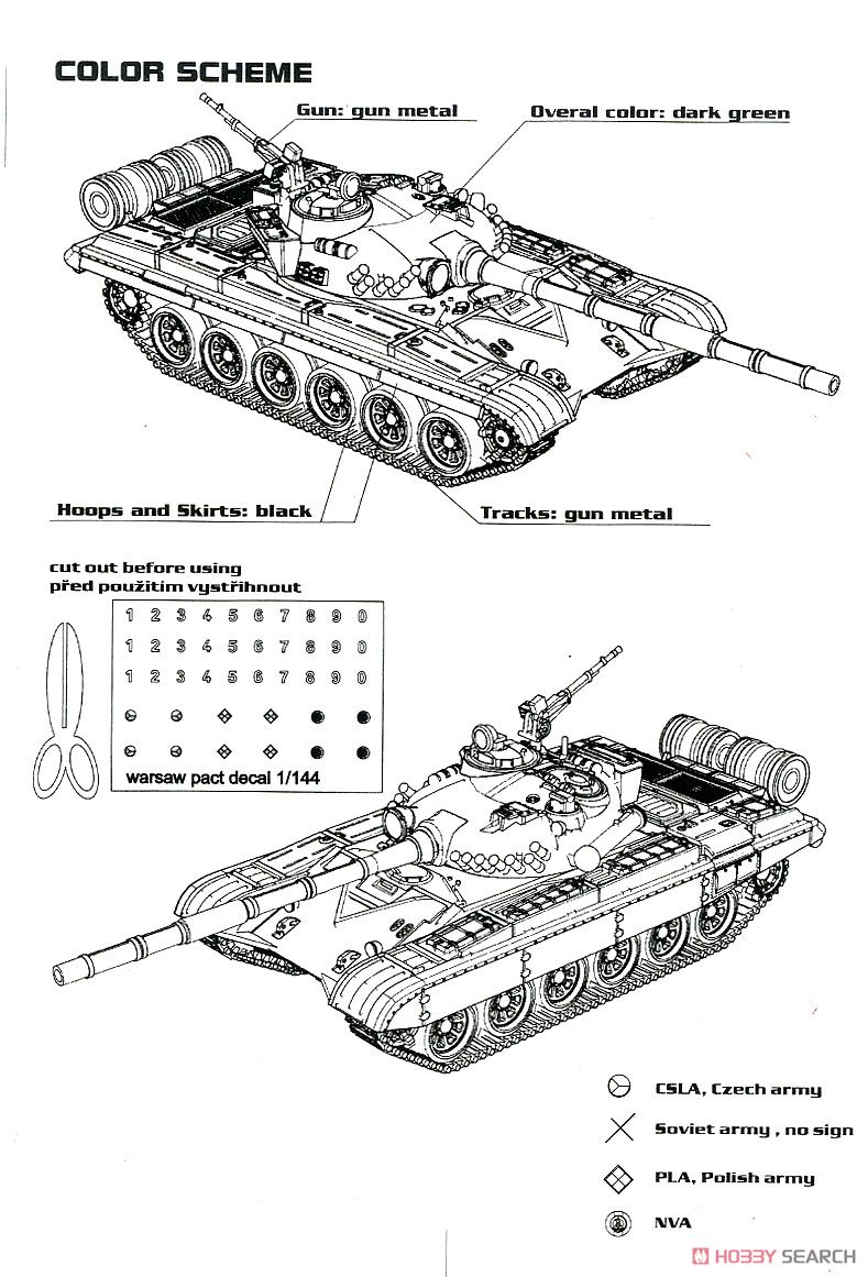 T-72M (プラモデル) 塗装1