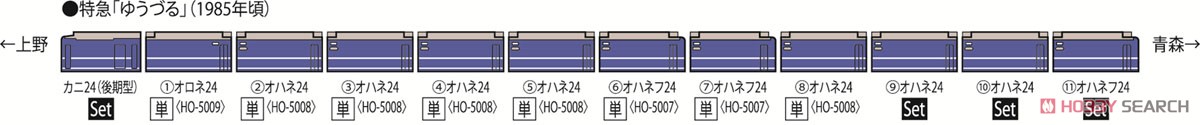 16番(HO) 国鉄客車 オハネフ24形 (鉄道模型) 解説2