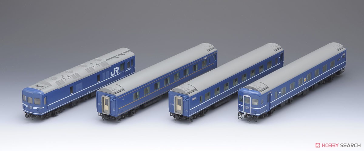 16番(HO) JR 24系24形 特急寝台客車 (あけぼの) 基本セット (基本・4両セット) (鉄道模型) 商品画像1